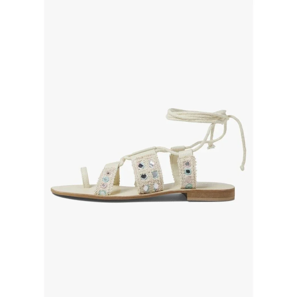 FREE‎ PEOPLE Women’s Mantra Mirror Sandals / Natural Size US 8 /EU38.5 New